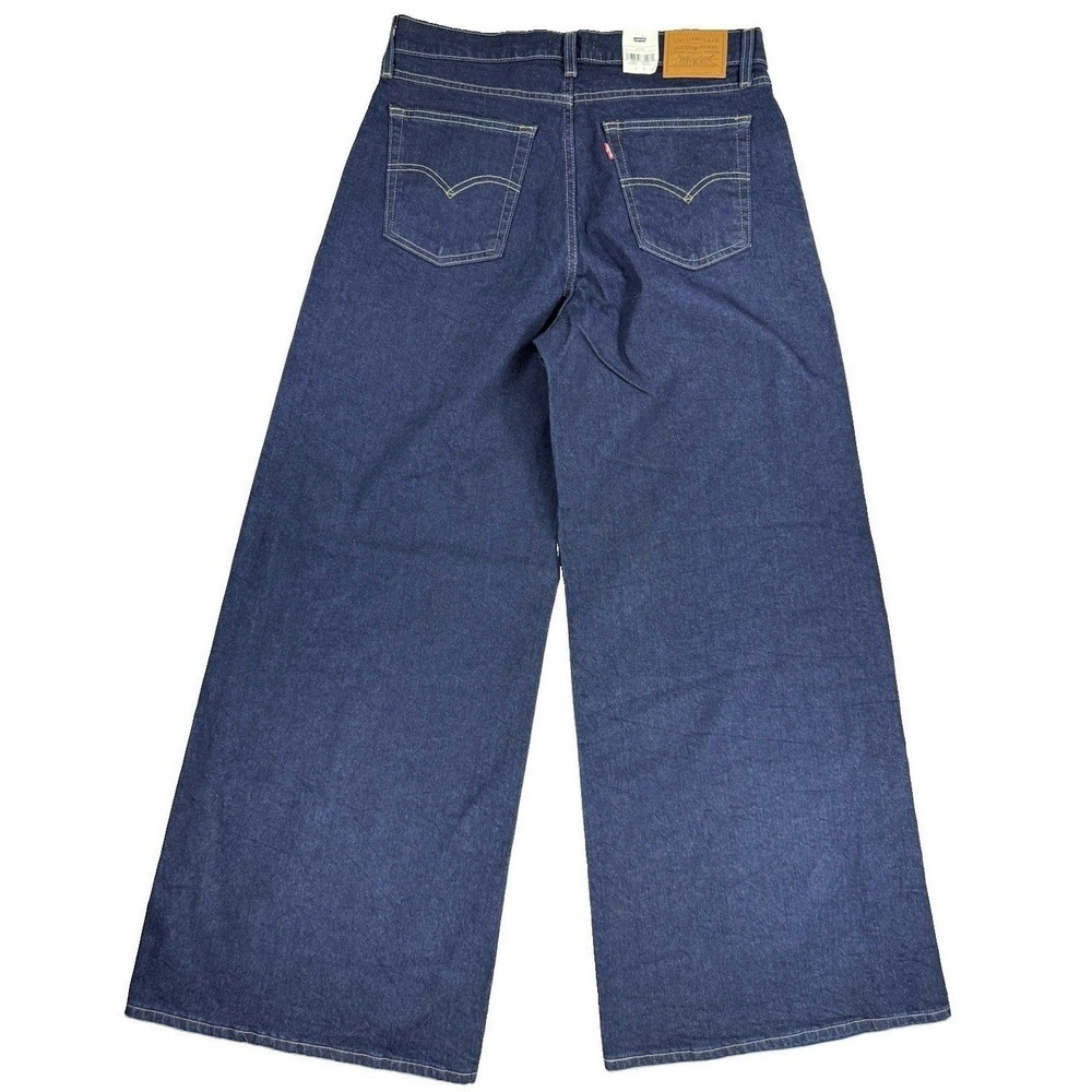 Levi's 728 Jeans Women's 32x32 Premium High-Rise Wide Leg Denim Stretch Blue NWT - Picture 3 of 15